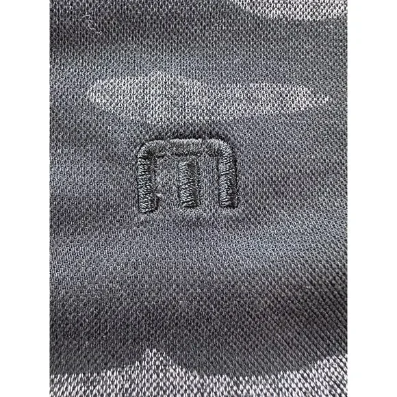 Travis Mathew Camouflage Polo Shirt Mens XXL Black Gray Cotton Polyester - Picture 3 of 8